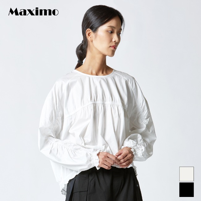 [마시무] 셔링 루즈 긴소매셔츠 EKMX230940BL
